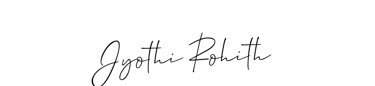 Make a short Jyothi Rohith signature style. Manage your documents anywhere anytime using Allison_Script. Create and add eSignatures, submit forms, share and send files easily. Jyothi Rohith signature style 2 images and pictures png