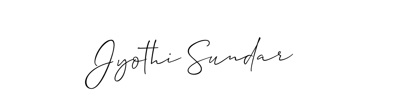 Use a signature maker to create a handwritten signature online. With this signature software, you can design (Allison_Script) your own signature for name Jyothi Sundar. Jyothi Sundar signature style 2 images and pictures png