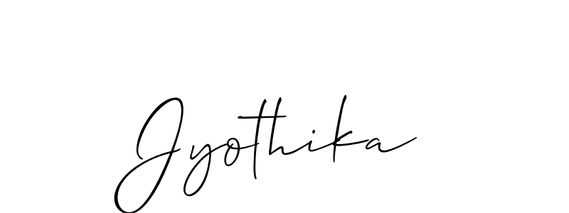 Use a signature maker to create a handwritten signature online. With this signature software, you can design (Allison_Script) your own signature for name Jyothika. Jyothika signature style 2 images and pictures png