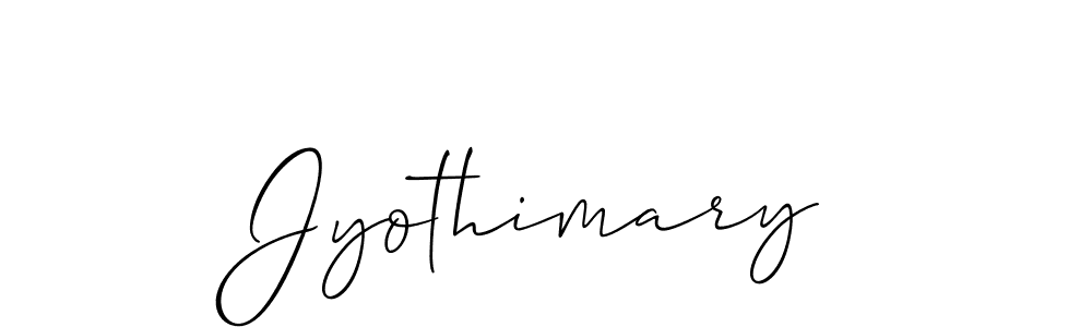 It looks lik you need a new signature style for name Jyothimary. Design unique handwritten (Allison_Script) signature with our free signature maker in just a few clicks. Jyothimary signature style 2 images and pictures png