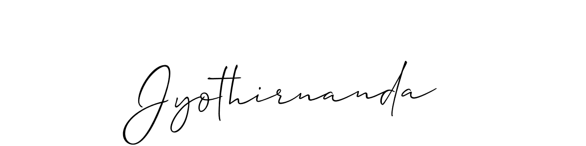 Use a signature maker to create a handwritten signature online. With this signature software, you can design (Allison_Script) your own signature for name Jyothirnanda. Jyothirnanda signature style 2 images and pictures png