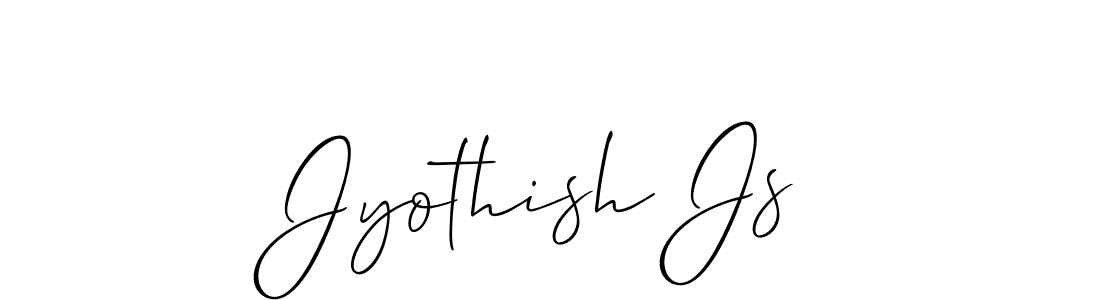 Also we have Jyothish Js name is the best signature style. Create professional handwritten signature collection using Allison_Script autograph style. Jyothish Js signature style 2 images and pictures png