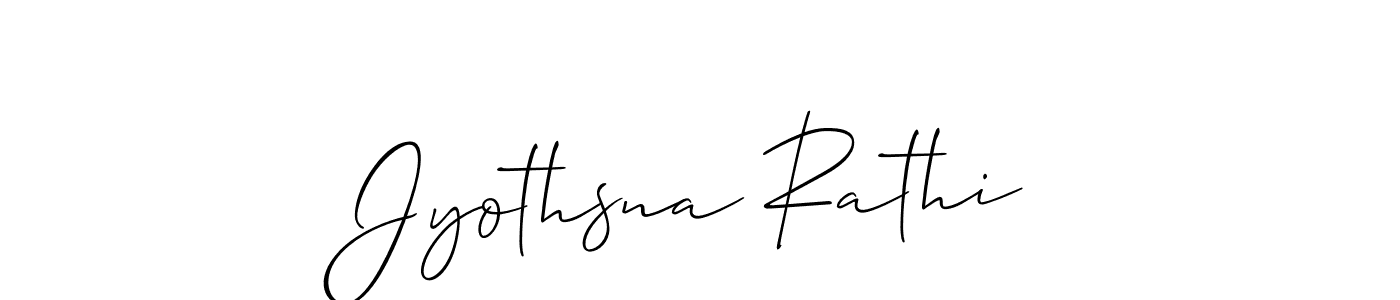 How to make Jyothsna Rathi name signature. Use Allison_Script style for creating short signs online. This is the latest handwritten sign. Jyothsna Rathi signature style 2 images and pictures png