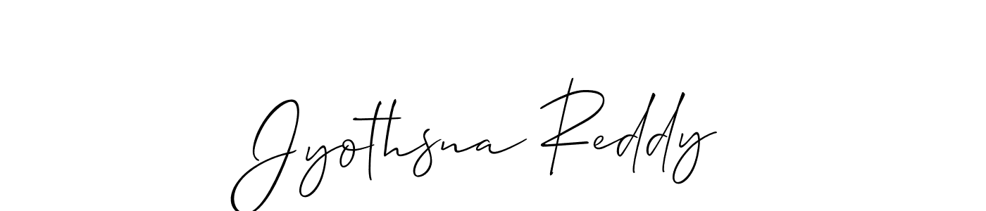 Also we have Jyothsna Reddy name is the best signature style. Create professional handwritten signature collection using Allison_Script autograph style. Jyothsna Reddy signature style 2 images and pictures png