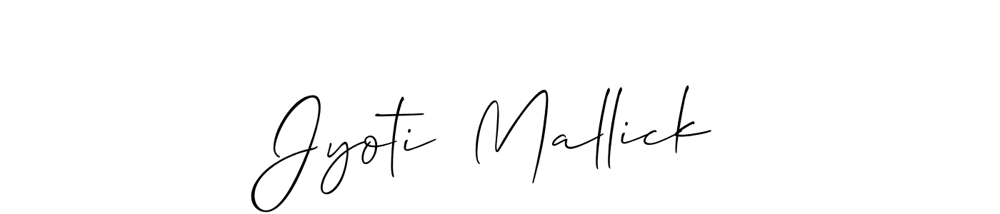 You should practise on your own different ways (Allison_Script) to write your name (Jyoti  Mallick) in signature. don't let someone else do it for you. Jyoti  Mallick signature style 2 images and pictures png