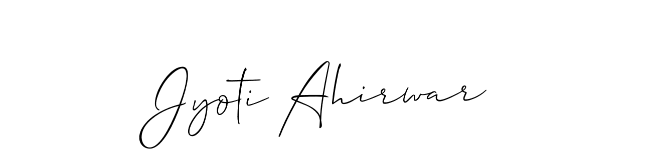 You should practise on your own different ways (Allison_Script) to write your name (Jyoti Ahirwar) in signature. don't let someone else do it for you. Jyoti Ahirwar signature style 2 images and pictures png