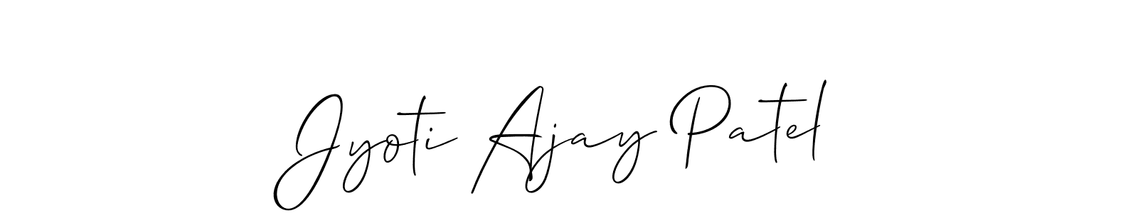 You should practise on your own different ways (Allison_Script) to write your name (Jyoti Ajay Patel) in signature. don't let someone else do it for you. Jyoti Ajay Patel signature style 2 images and pictures png