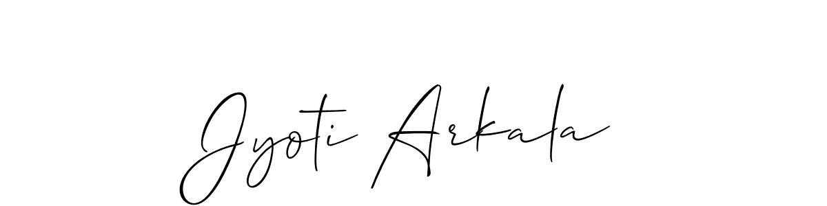 Jyoti Arkala stylish signature style. Best Handwritten Sign (Allison_Script) for my name. Handwritten Signature Collection Ideas for my name Jyoti Arkala. Jyoti Arkala signature style 2 images and pictures png