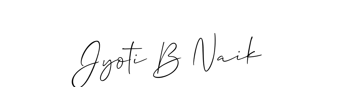 Similarly Allison_Script is the best handwritten signature design. Signature creator online .You can use it as an online autograph creator for name Jyoti B Naik. Jyoti B Naik signature style 2 images and pictures png