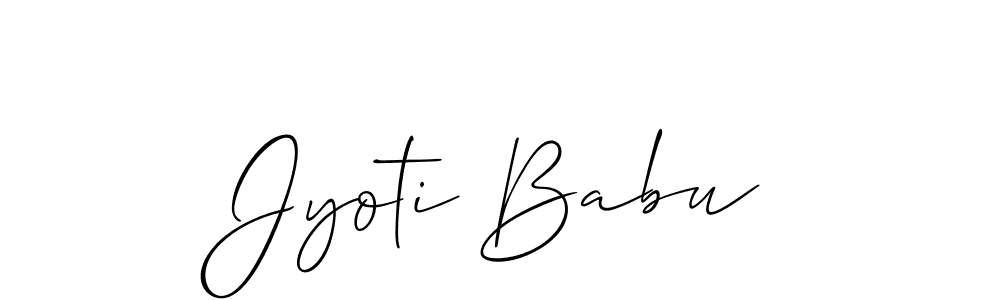 The best way (Allison_Script) to make a short signature is to pick only two or three words in your name. The name Jyoti Babu include a total of six letters. For converting this name. Jyoti Babu signature style 2 images and pictures png