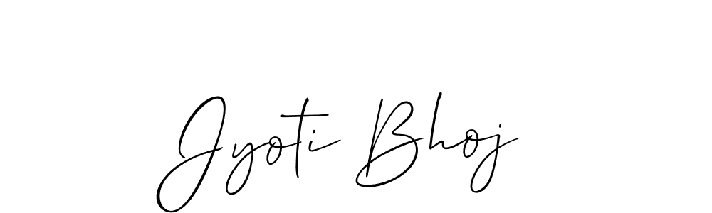 Jyoti Bhoj stylish signature style. Best Handwritten Sign (Allison_Script) for my name. Handwritten Signature Collection Ideas for my name Jyoti Bhoj. Jyoti Bhoj signature style 2 images and pictures png