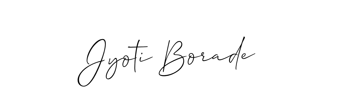 Make a beautiful signature design for name Jyoti Borade. With this signature (Allison_Script) style, you can create a handwritten signature for free. Jyoti Borade signature style 2 images and pictures png