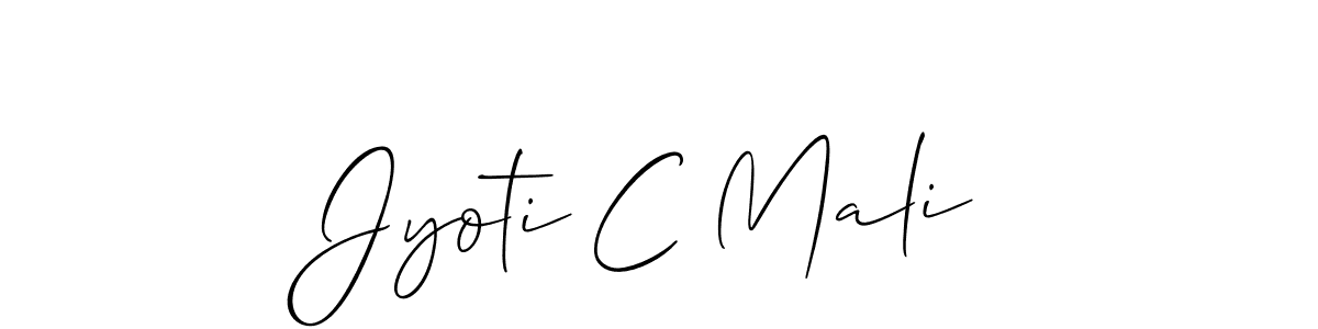 Use a signature maker to create a handwritten signature online. With this signature software, you can design (Allison_Script) your own signature for name Jyoti C Mali. Jyoti C Mali signature style 2 images and pictures png