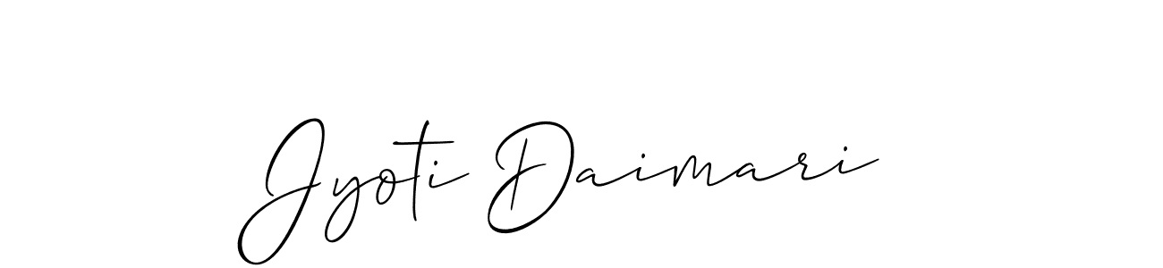 Use a signature maker to create a handwritten signature online. With this signature software, you can design (Allison_Script) your own signature for name Jyoti Daimari. Jyoti Daimari signature style 2 images and pictures png