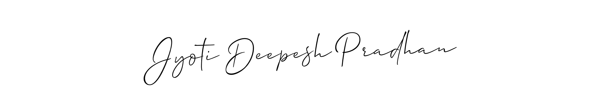 How to make Jyoti Deepesh Pradhan signature? Allison_Script is a professional autograph style. Create handwritten signature for Jyoti Deepesh Pradhan name. Jyoti Deepesh Pradhan signature style 2 images and pictures png