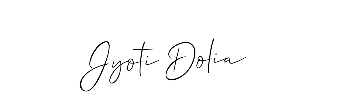 How to make Jyoti Dolia signature? Allison_Script is a professional autograph style. Create handwritten signature for Jyoti Dolia name. Jyoti Dolia signature style 2 images and pictures png