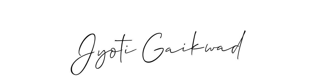 How to Draw Jyoti Gaikwad signature style? Allison_Script is a latest design signature styles for name Jyoti Gaikwad. Jyoti Gaikwad signature style 2 images and pictures png