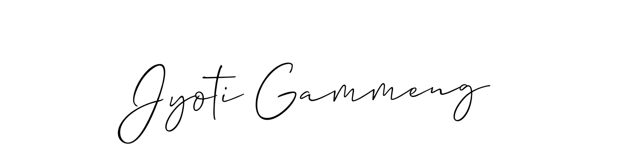 Also You can easily find your signature by using the search form. We will create Jyoti Gammeng name handwritten signature images for you free of cost using Allison_Script sign style. Jyoti Gammeng signature style 2 images and pictures png