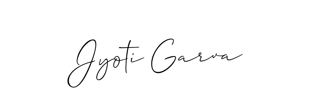 How to make Jyoti Garva signature? Allison_Script is a professional autograph style. Create handwritten signature for Jyoti Garva name. Jyoti Garva signature style 2 images and pictures png