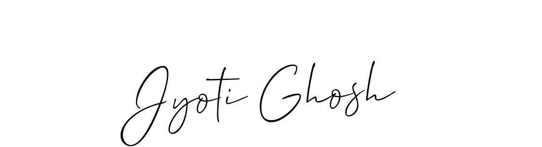 Create a beautiful signature design for name Jyoti Ghosh. With this signature (Allison_Script) fonts, you can make a handwritten signature for free. Jyoti Ghosh signature style 2 images and pictures png