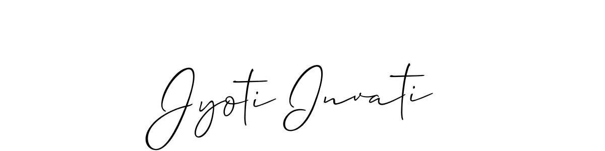 How to make Jyoti Invati signature? Allison_Script is a professional autograph style. Create handwritten signature for Jyoti Invati name. Jyoti Invati signature style 2 images and pictures png