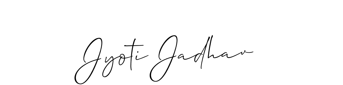 Create a beautiful signature design for name Jyoti Jadhav. With this signature (Allison_Script) fonts, you can make a handwritten signature for free. Jyoti Jadhav signature style 2 images and pictures png