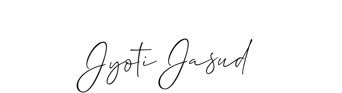 Create a beautiful signature design for name Jyoti Jasud. With this signature (Allison_Script) fonts, you can make a handwritten signature for free. Jyoti Jasud signature style 2 images and pictures png