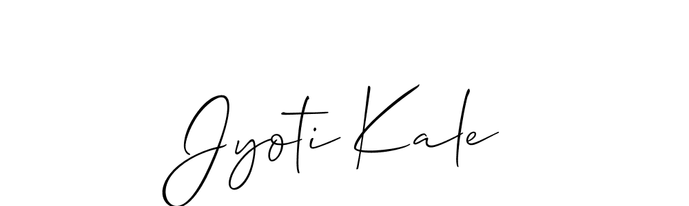 Allison_Script is a professional signature style that is perfect for those who want to add a touch of class to their signature. It is also a great choice for those who want to make their signature more unique. Get Jyoti Kale name to fancy signature for free. Jyoti Kale signature style 2 images and pictures png