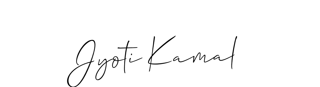 The best way (Allison_Script) to make a short signature is to pick only two or three words in your name. The name Jyoti Kamal include a total of six letters. For converting this name. Jyoti Kamal signature style 2 images and pictures png