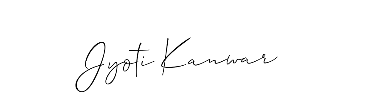Also You can easily find your signature by using the search form. We will create Jyoti Kanwar name handwritten signature images for you free of cost using Allison_Script sign style. Jyoti Kanwar signature style 2 images and pictures png