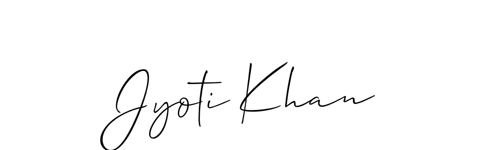You should practise on your own different ways (Allison_Script) to write your name (Jyoti Khan) in signature. don't let someone else do it for you. Jyoti Khan signature style 2 images and pictures png