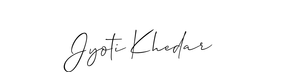 if you are searching for the best signature style for your name Jyoti Khedar. so please give up your signature search. here we have designed multiple signature styles  using Allison_Script. Jyoti Khedar signature style 2 images and pictures png