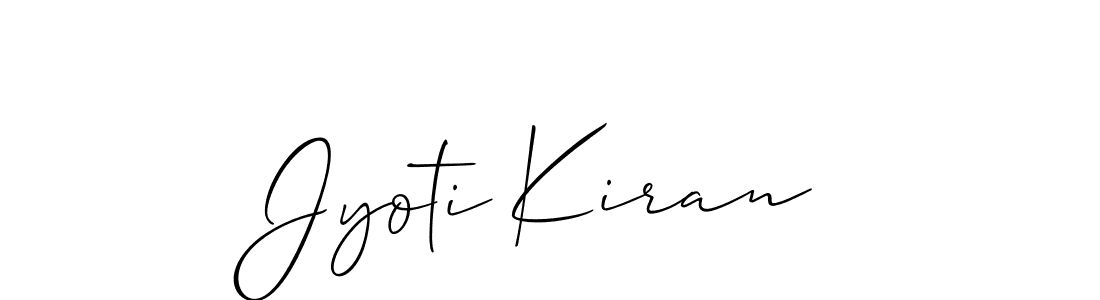 Allison_Script is a professional signature style that is perfect for those who want to add a touch of class to their signature. It is also a great choice for those who want to make their signature more unique. Get Jyoti Kiran name to fancy signature for free. Jyoti Kiran signature style 2 images and pictures png