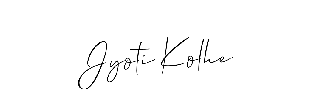 if you are searching for the best signature style for your name Jyoti Kolhe. so please give up your signature search. here we have designed multiple signature styles  using Allison_Script. Jyoti Kolhe signature style 2 images and pictures png