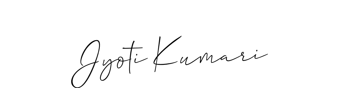 Create a beautiful signature design for name Jyoti Kumari. With this signature (Allison_Script) fonts, you can make a handwritten signature for free. Jyoti Kumari signature style 2 images and pictures png