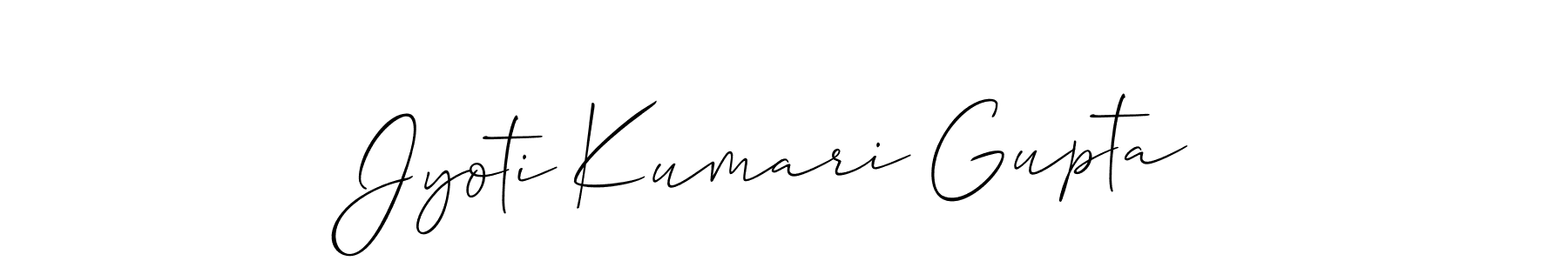 Use a signature maker to create a handwritten signature online. With this signature software, you can design (Allison_Script) your own signature for name Jyoti Kumari Gupta. Jyoti Kumari Gupta signature style 2 images and pictures png
