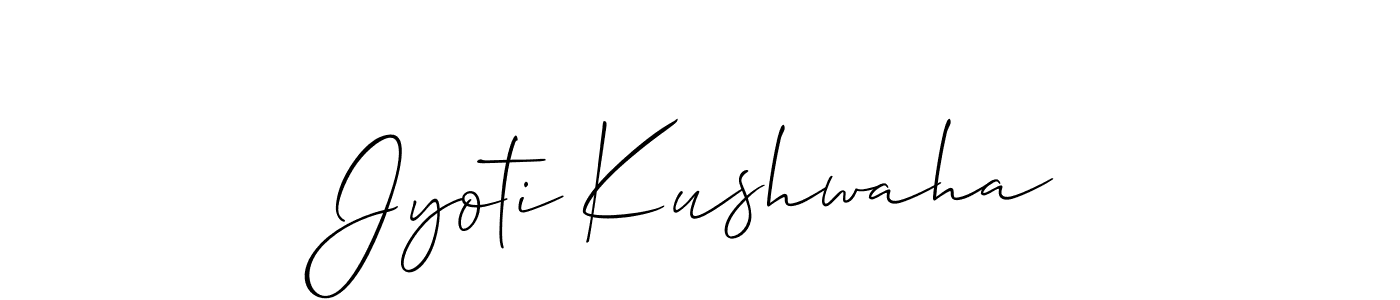 Make a beautiful signature design for name Jyoti Kushwaha. With this signature (Allison_Script) style, you can create a handwritten signature for free. Jyoti Kushwaha signature style 2 images and pictures png