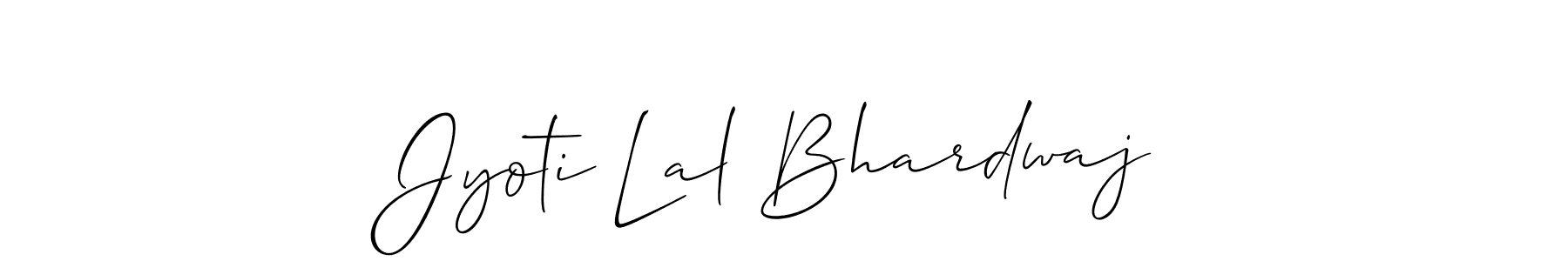 Use a signature maker to create a handwritten signature online. With this signature software, you can design (Allison_Script) your own signature for name Jyoti Lal Bhardwaj. Jyoti Lal Bhardwaj signature style 2 images and pictures png