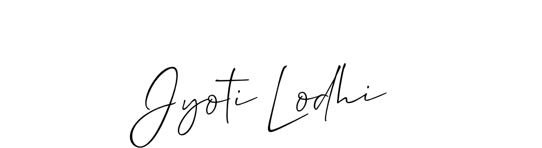 It looks lik you need a new signature style for name Jyoti Lodhi. Design unique handwritten (Allison_Script) signature with our free signature maker in just a few clicks. Jyoti Lodhi signature style 2 images and pictures png
