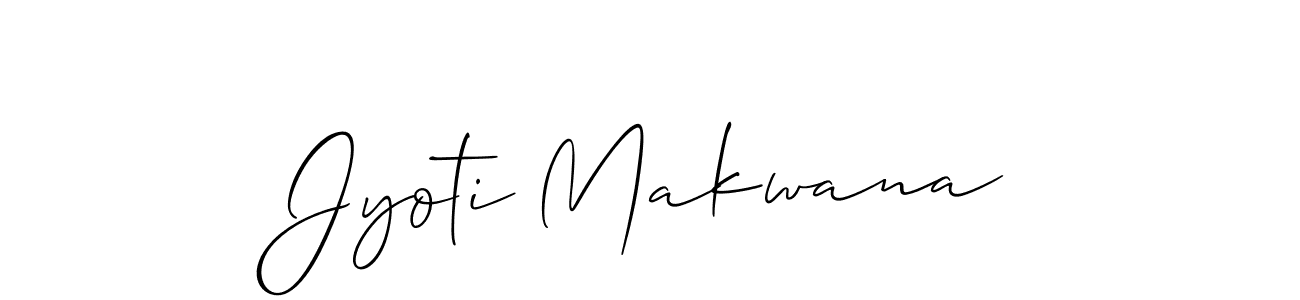 Make a beautiful signature design for name Jyoti Makwana. With this signature (Allison_Script) style, you can create a handwritten signature for free. Jyoti Makwana signature style 2 images and pictures png
