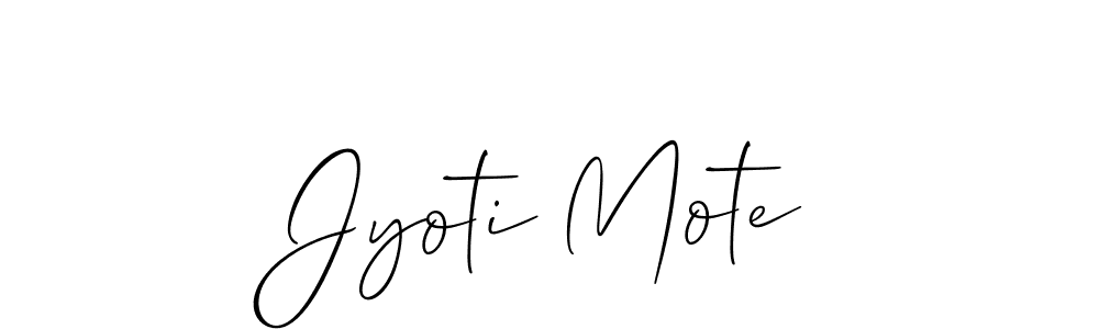 Also we have Jyoti Mote name is the best signature style. Create professional handwritten signature collection using Allison_Script autograph style. Jyoti Mote signature style 2 images and pictures png