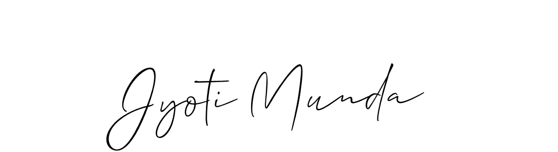 You should practise on your own different ways (Allison_Script) to write your name (Jyoti Munda) in signature. don't let someone else do it for you. Jyoti Munda signature style 2 images and pictures png