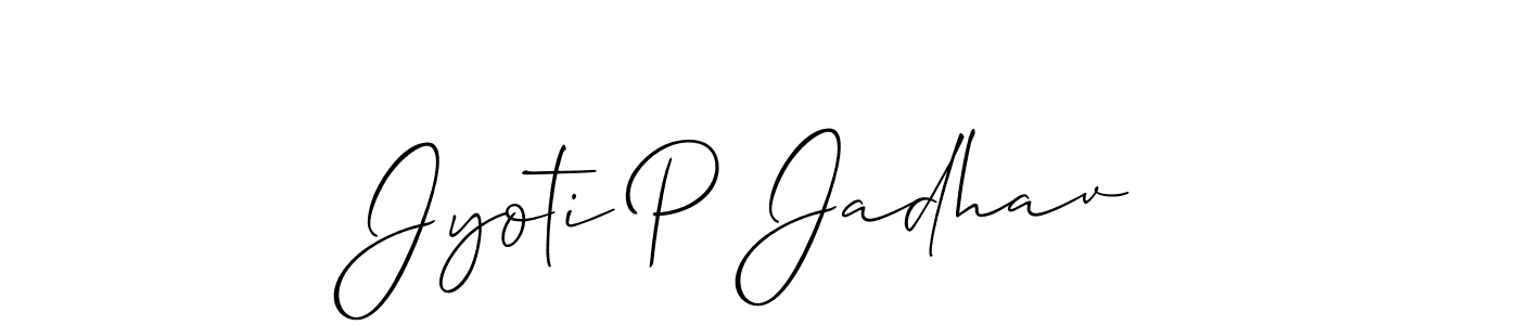 This is the best signature style for the Jyoti P Jadhav name. Also you like these signature font (Allison_Script). Mix name signature. Jyoti P Jadhav signature style 2 images and pictures png