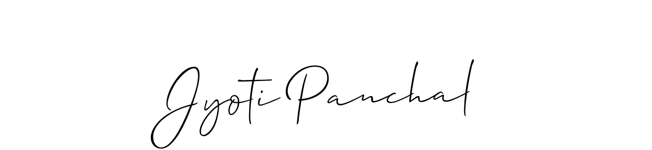 It looks lik you need a new signature style for name Jyoti Panchal. Design unique handwritten (Allison_Script) signature with our free signature maker in just a few clicks. Jyoti Panchal signature style 2 images and pictures png