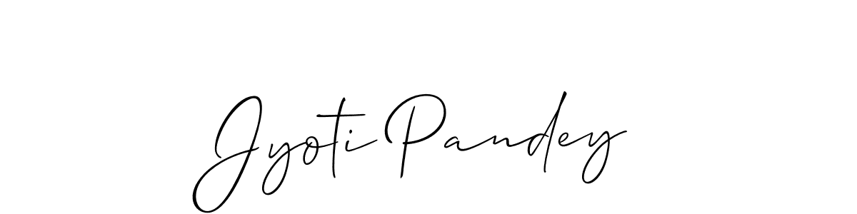 How to Draw Jyoti Pandey signature style? Allison_Script is a latest design signature styles for name Jyoti Pandey. Jyoti Pandey signature style 2 images and pictures png
