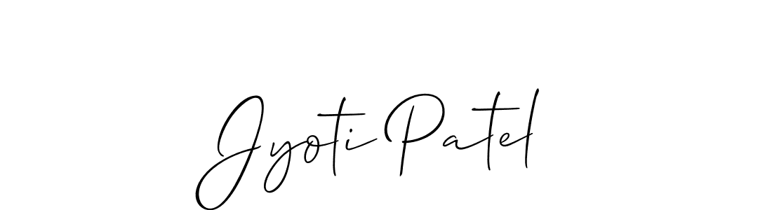 The best way (Allison_Script) to make a short signature is to pick only two or three words in your name. The name Jyoti Patel include a total of six letters. For converting this name. Jyoti Patel signature style 2 images and pictures png