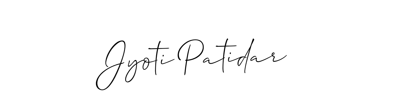 Similarly Allison_Script is the best handwritten signature design. Signature creator online .You can use it as an online autograph creator for name Jyoti Patidar. Jyoti Patidar signature style 2 images and pictures png