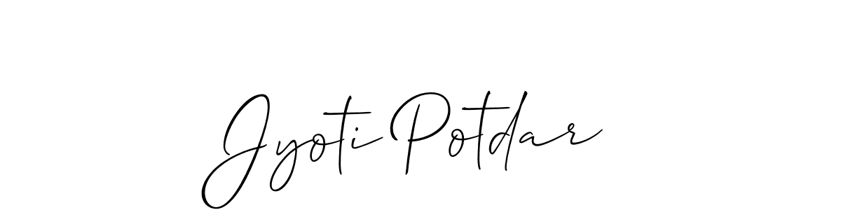 How to Draw Jyoti Potdar signature style? Allison_Script is a latest design signature styles for name Jyoti Potdar. Jyoti Potdar signature style 2 images and pictures png