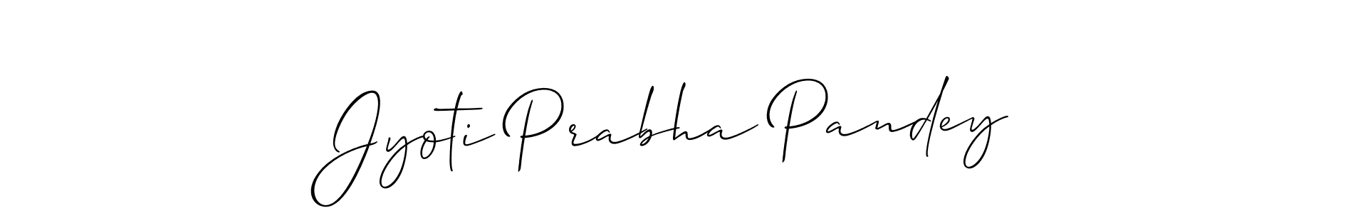if you are searching for the best signature style for your name Jyoti Prabha Pandey. so please give up your signature search. here we have designed multiple signature styles  using Allison_Script. Jyoti Prabha Pandey signature style 2 images and pictures png