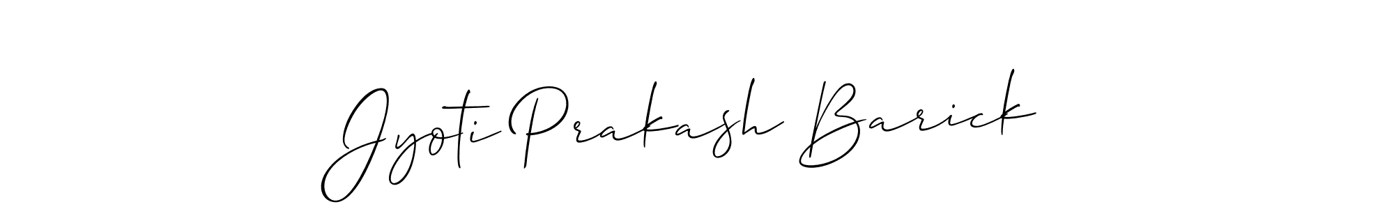 Design your own signature with our free online signature maker. With this signature software, you can create a handwritten (Allison_Script) signature for name Jyoti Prakash Barick. Jyoti Prakash Barick signature style 2 images and pictures png